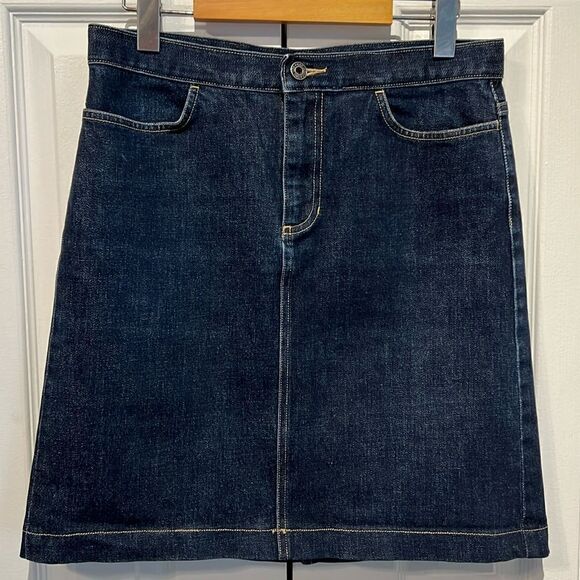 Gap‎ Blue Denim Knee Length Skirt Size 6 - Picture 1 of 10